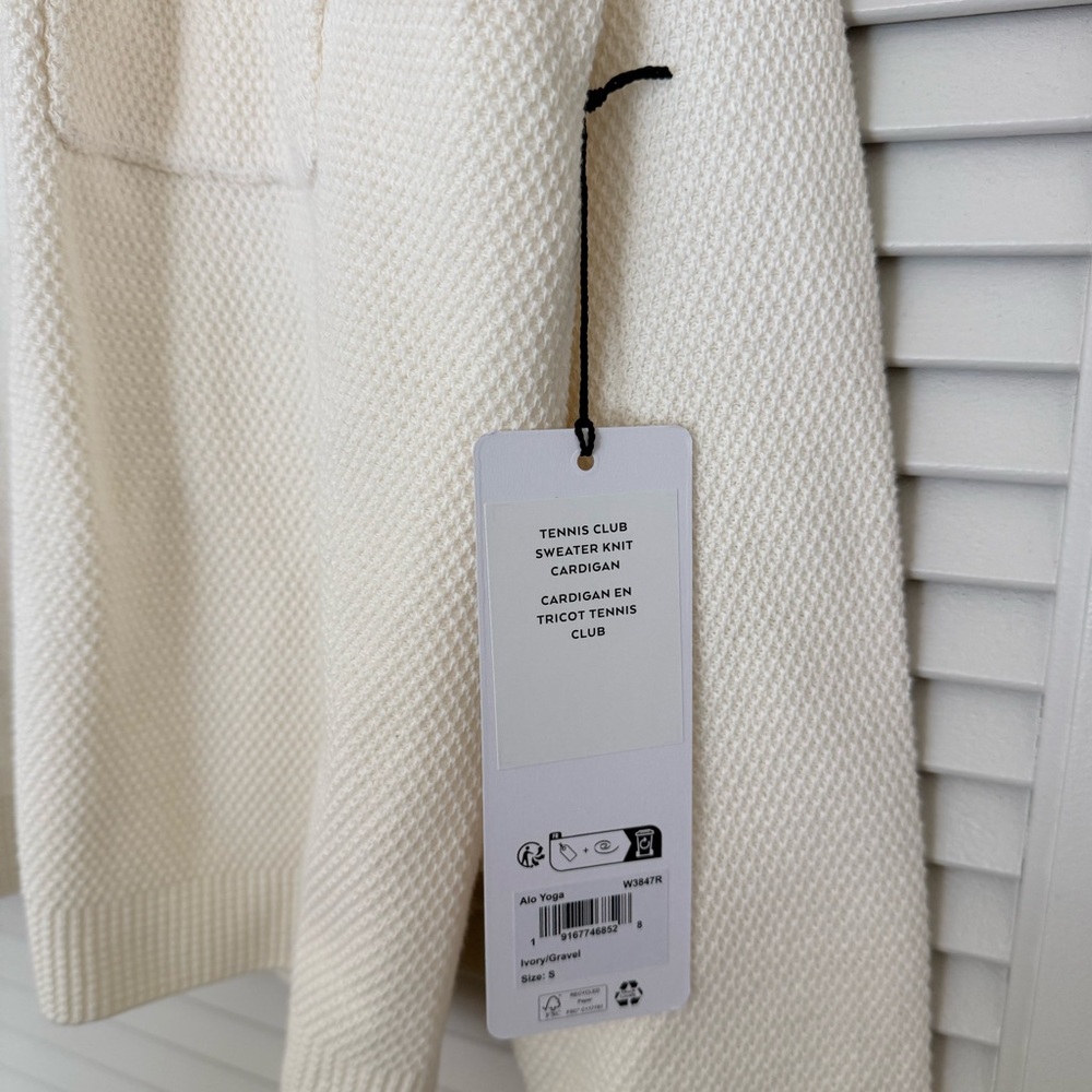 Tennis Club Sweater Knit Cardigan - Cream - brand new with tag - Picture 4 of 5
